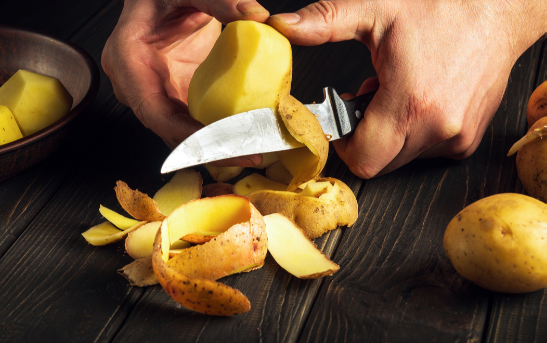Préparation des pommes de terre