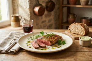Recette bavette de bœuf bio marinée aux herbes